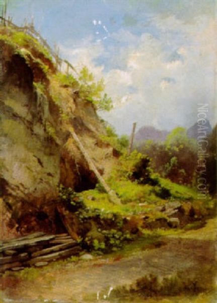 Landschaft Bei Kossen Oil Painting by Edward Young