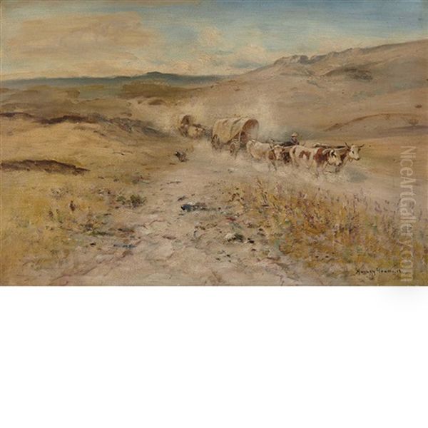 The Wagon Trail Oil Painting by Harvey Otis Young