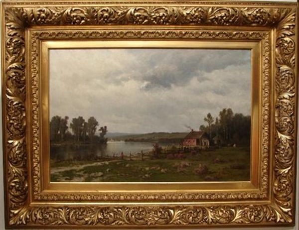 Riverscape Oil Painting by Harvey Otis Young