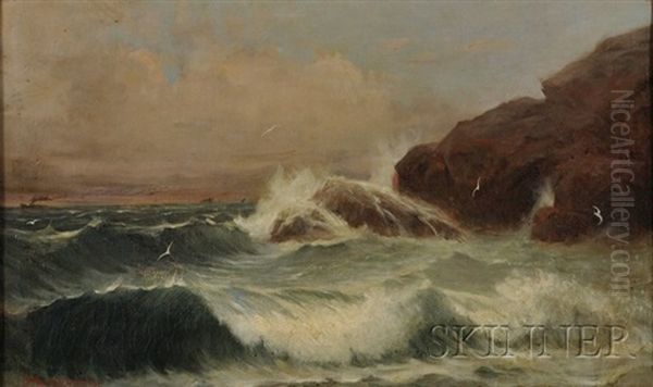 Coastal Scene Oil Painting by James Harvey Young