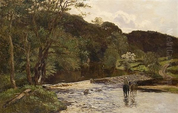 At The Ford Oil Painting by William Young