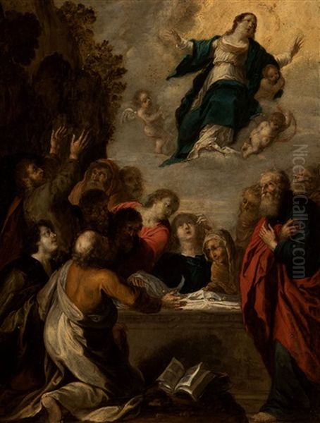 Assumption Of The Virgin Mary Oil Painting by Jan Thomas Van Yperen