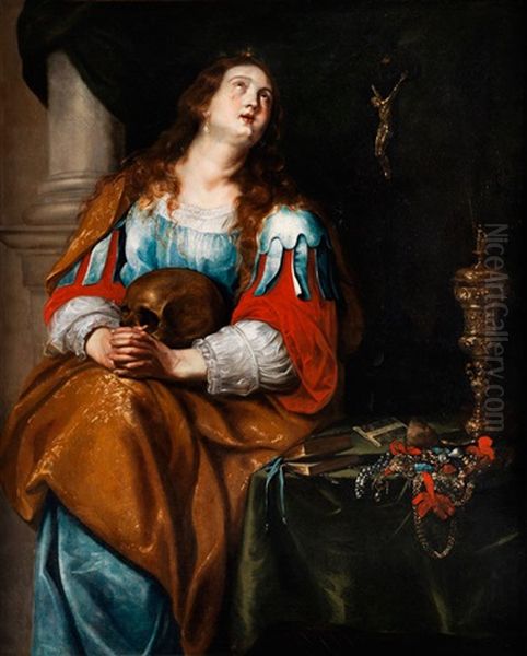 Die Bussende Maria Magdalena Oil Painting by Jan Thomas Van Yperen