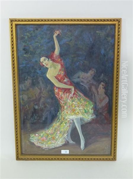 Danseuse De Flamenco Oil Painting by Pere Ysern Alie