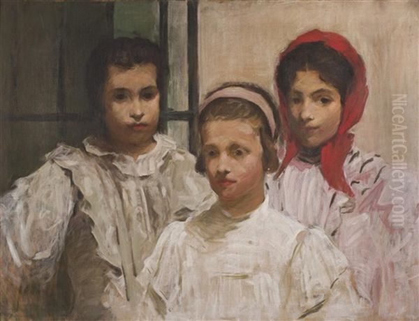 Spanish Children Oil Painting by William James Yule