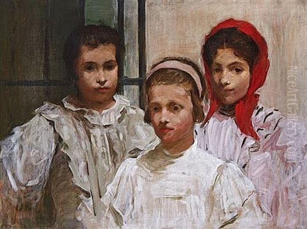 Spanish Children Oil Painting by William James Yule