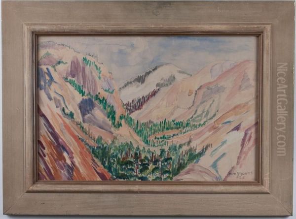 Mountainous Landscape Oil Painting by Mary Mason Brooks