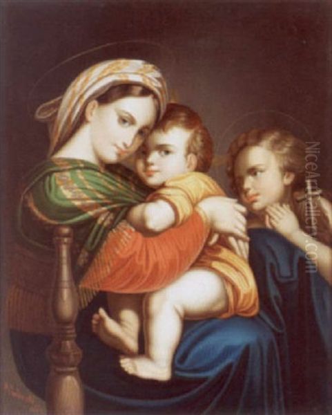 Madonna Della Sedia Oil Painting by Marcel Johann von Zadorecki