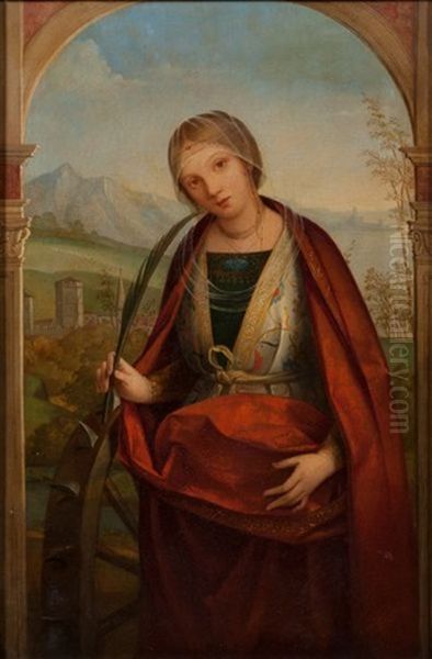 Sainte Catherine Oil Painting by Bernardino di Bosio Zaganelli