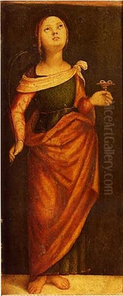 Sainte Lucie Oil Painting by Bernardino di Bosio Zaganelli