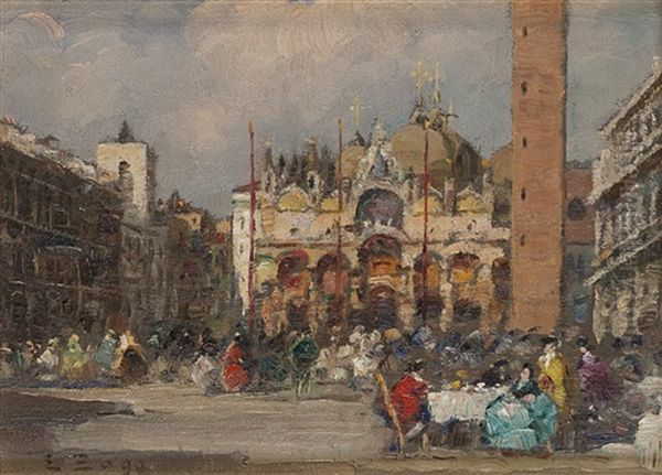 Veduta Di Piazza San Marco. Venezia Oil Painting by Erma Zago