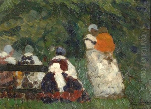 Gruppo Di Donne Oil Painting by Erma Zago