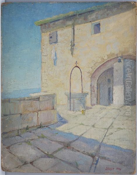 Scorcio Mediterraneo Con Pozzo by Luigi Zago