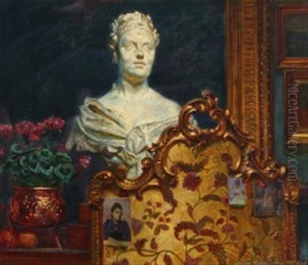 Empress Friederichs Bust Oil Painting by P.H. Kristian Zahrtmann