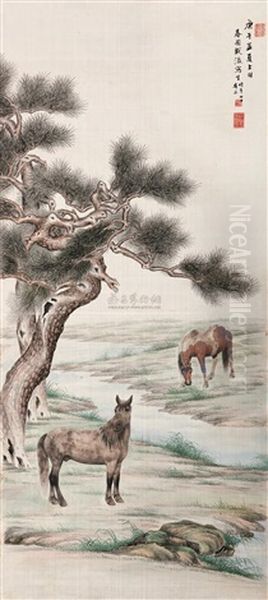 Hanging Scroll Oil Painting by  Zai Ying