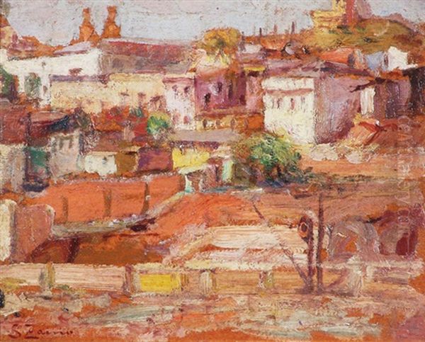 Vista Del Pueblo Oil Painting by Salvador Zaino