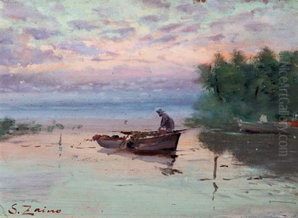 El Pescador Oil Painting by Salvador Zaino