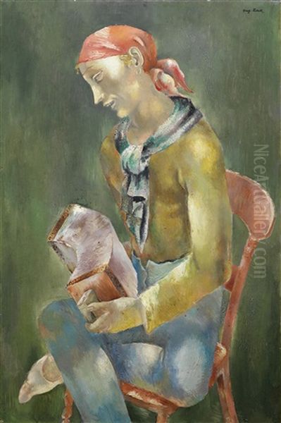 L'accordeoniste Oil Painting by Eugene Zak