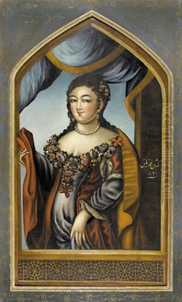 Portrat Einer Edlen Dame Oil Painting by Muhammad Zaman III