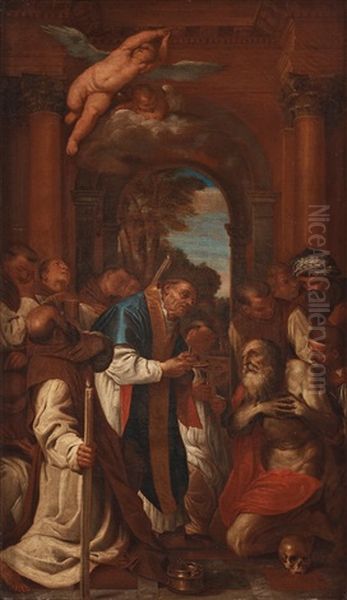 Biblical Scene Oil Painting by Domenico Zampieri (Il Domenichino)