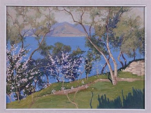 Veduta Di Capri Oil Painting by Attilio Zanchelli