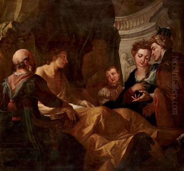 Antiochus Et Stratonice Oil Painting by Antonio Zanchi