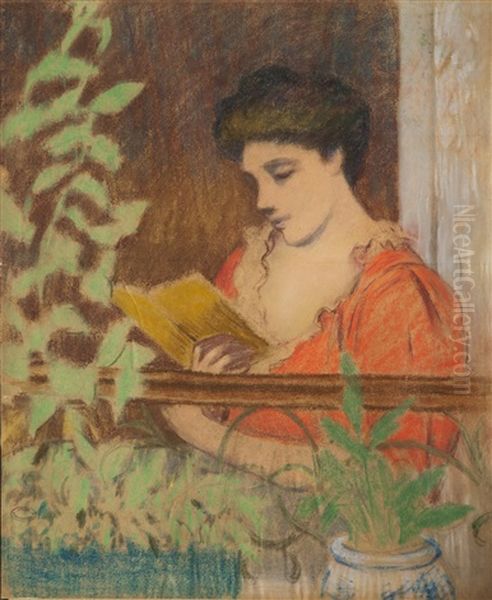 Giovane Donna In Lettura Oil Painting by Federico Zandomeneghi