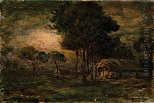 Paesaggio Oil Painting by Guiseppe Miti Zanetti