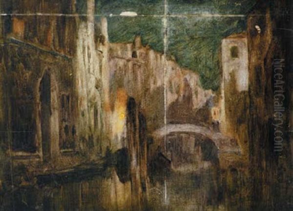 Notturno Veneziano Oil Painting by Guiseppe Miti Zanetti