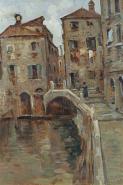 Venezia Oil Painting by Vettore Zanetti-Zilla