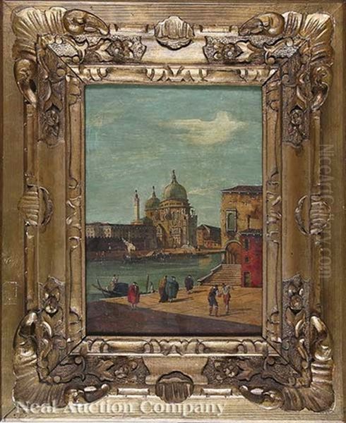 View Of Piazza San Marco, From Across The Grand Canal Oil Painting by Vettore Zanetti-Zilla