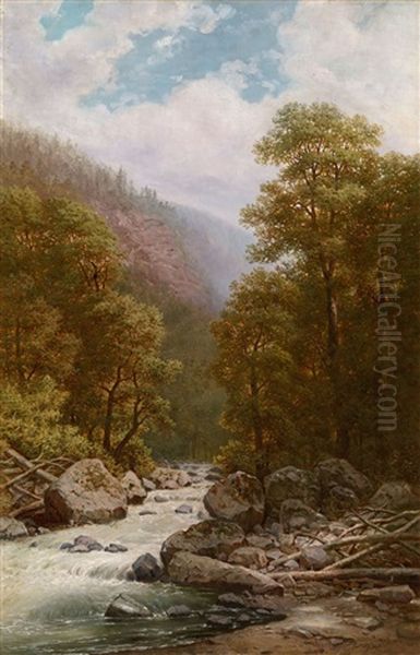 Forest River Oil Painting by Ilya Zankovsky