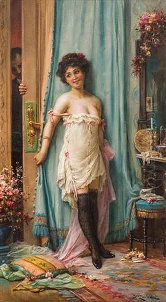 The Rendezvous Oil Painting by Hans Zatzka