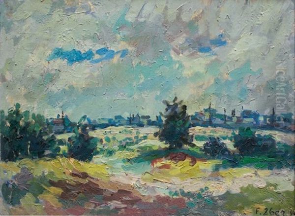 Paysage Oil Painting by Fischel Zber