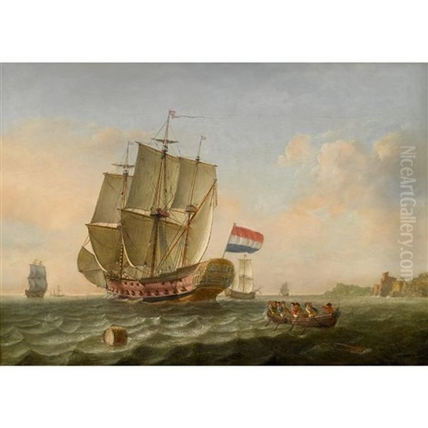 Shipping In A Calm Oil Painting by  Zeeman