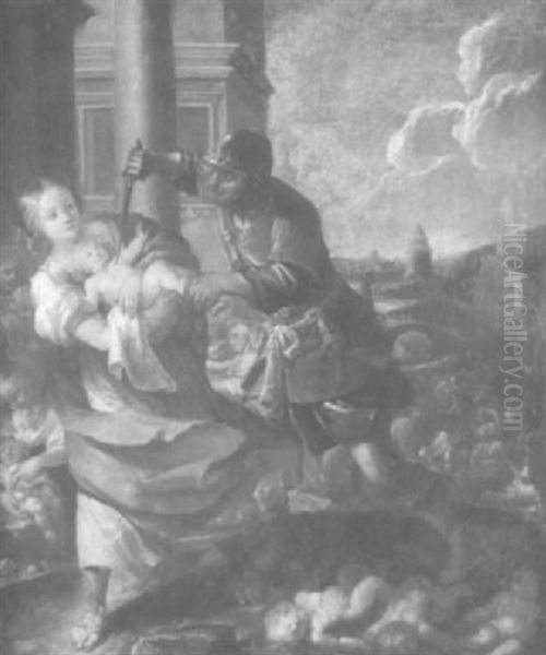 Der Bethlehemitische Kindermord Oil Painting by Matthaeus Zehender