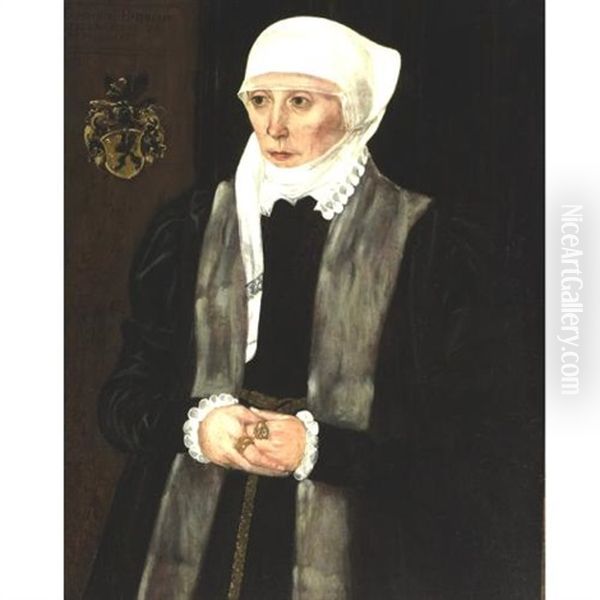 Portrait Of Dorothea Haffnerin Oil Painting by Thomas Zehetmayr