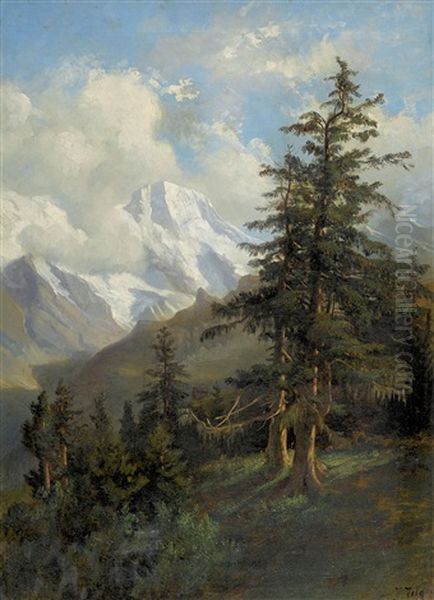 Breithorn (zermatt) Oil Painting by Jakob Joseph Zelger