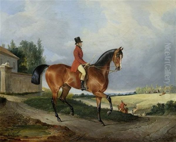 Aufbruch Zur Jagd Oil Painting by Franz Zeller (Edler) von Zellenberg