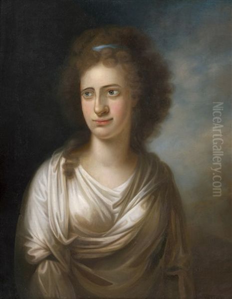 Portrait Der Freifrau Magdalene Wilhelmine Vom Und Zum Stein, Geb. Grafin Von Wallmoden-gimborn (1772 - 1819) Oil Painting by Anton Zeller