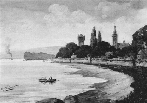 Eltville Am Rhein Oil Painting by Philipp Zeltner