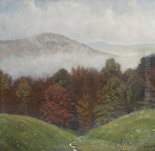 Nebel Im Tal by Heinrich Zernin