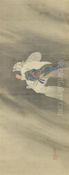 Kakejiku (vertical Hanging Scroll) Oil Painting by Shibata Zeshin