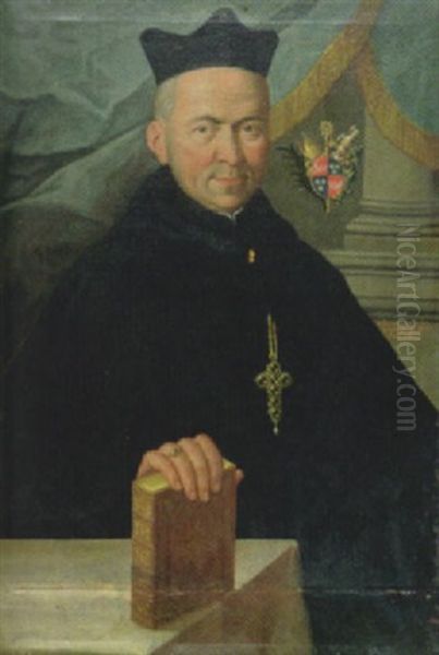 Portrat Abt Bonifaz Iii. Von Pfafers Oil Painting by Marti Leon (M.A.) Zeuger