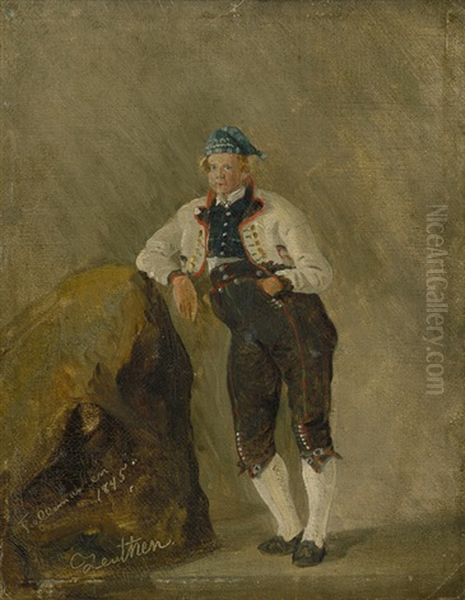 Portrat Eines Jungen Mannes In Tracht Oil Painting by Christian Olavius Zeuthen