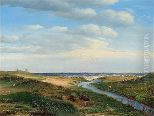 Summer Landscape Oil Painting by Christian Olavius Zeuthen