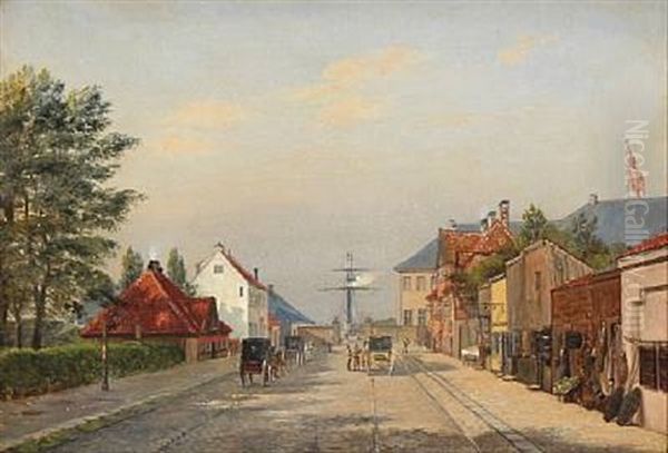 Kjobenhavns Toldbod Oil Painting by Christian Olavius Zeuthen