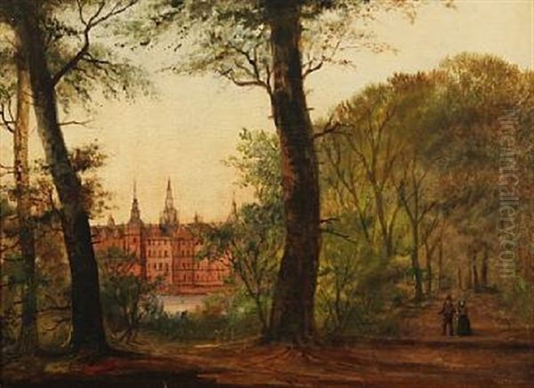 Frederiksborg Castle Oil Painting by Christian Olavius Zeuthen