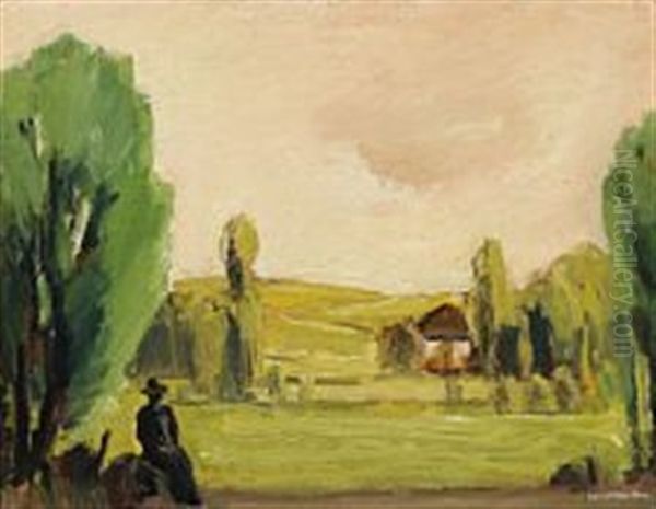 Rojle Enge North Of Middelfart Oil Painting by Ernst Johan Zeuthen