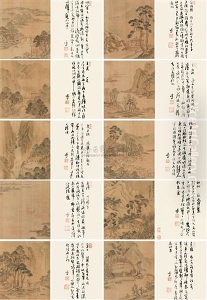 Scenery From Tang Poetry (10 Works) by  Zhang Fu